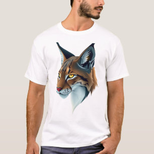 T-shirt Lynx Face Art - Conception abstraite Inspirante