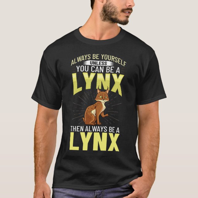 T-shirt Lynxes Animaux Lynx Rouge Canada Ibérique Eurasien (Devant)