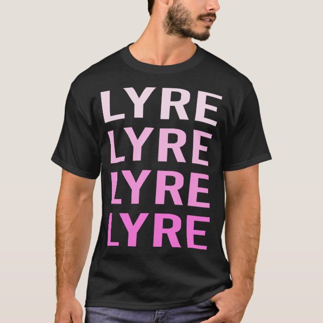 T-shirt Lyre à texte rose (Devant)