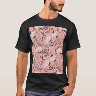 T-shirt Lys crème Beige : Arrière - plan rose sans couleur