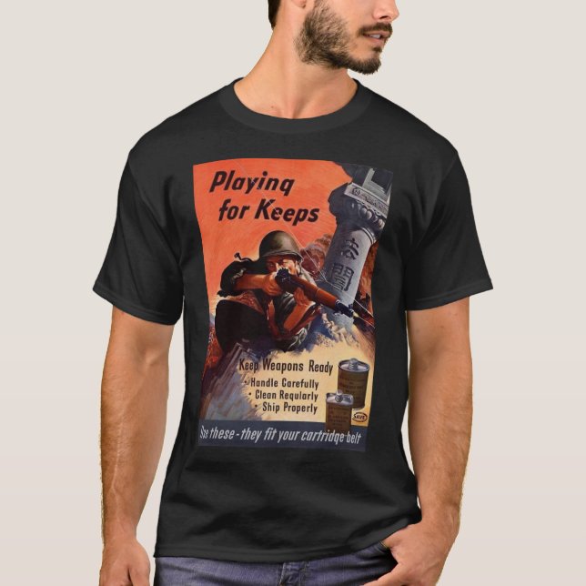 T-shirt M1 Garand fusil 2ÈME GUERRE MONDIALE armes légères (Devant)