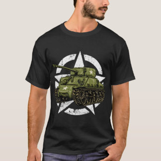 T-shirt M4 Sherman World War 2 Army Tank Vintage Tank a Mi
