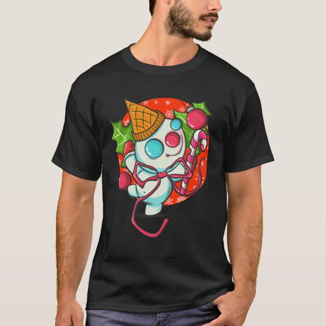 T-shirt M. Bingle Snowman Nouvelle-Orléans Icône de Noël C (Devant)