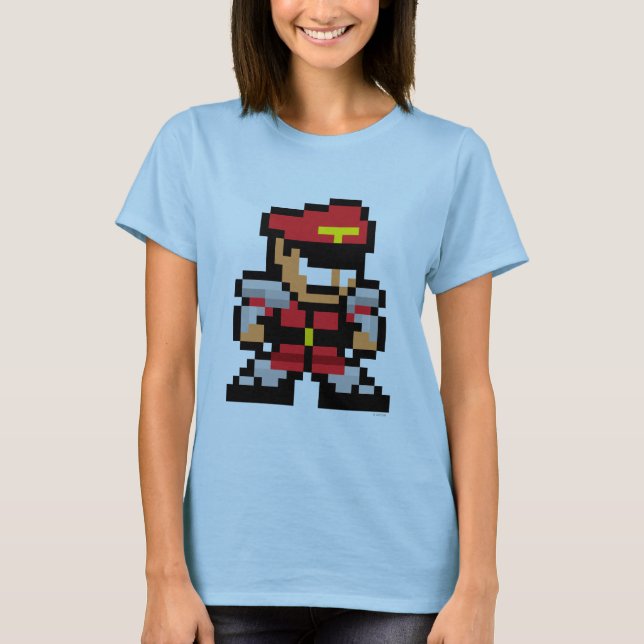 T-shirt m. Bison à 8 bits (Devant)