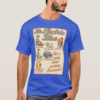 T-shirt M. Blue Electric Funny American Boone Heart Women