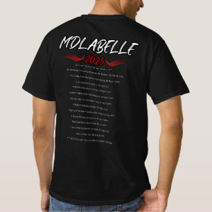 T-shirt M.D. LaBelle 2025 Book Tour Collector Chemise Unis