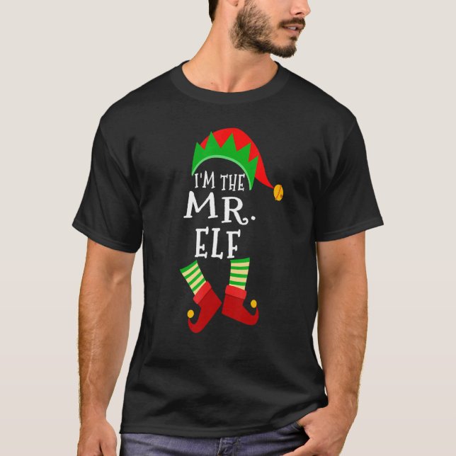 T-shirt M. Elf Matching Family Group Christmas Elf Party C (Devant)