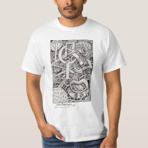 T-shirt M. Emptyful, dessin à encre