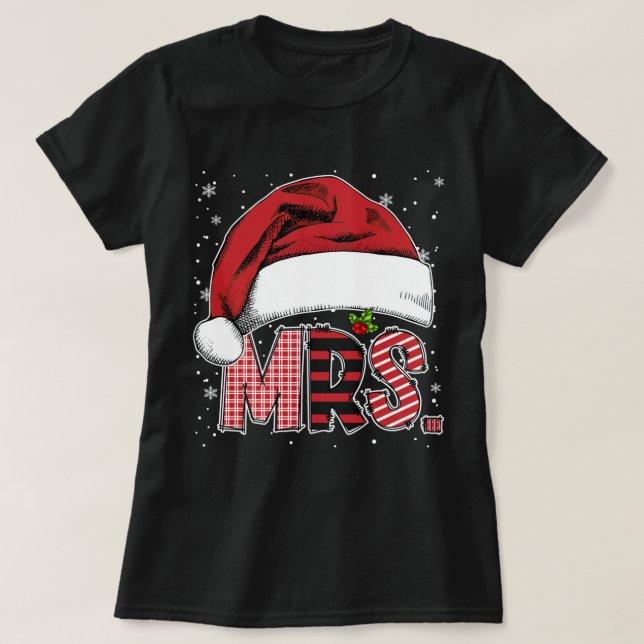 T-shirt M. et Mme Claus Couples Matching Christmas Pajama (Design devant)