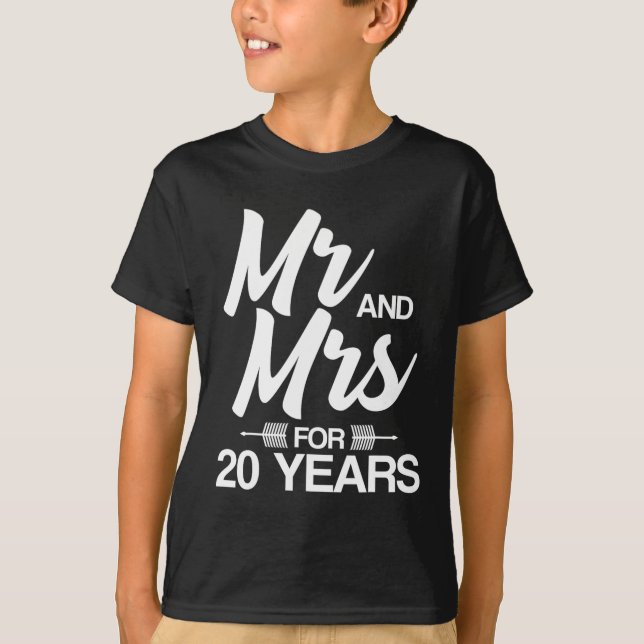 T-shirt M. Et Mme Pour 20 ans 20e anniversaire Mariage (Devant)