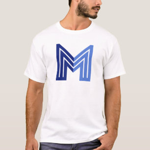 T-shirt M Géométrique Abstrait Bleu