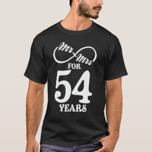 T-shirt M. & Madame pour 54 ans 1er anniversaire Mariage
