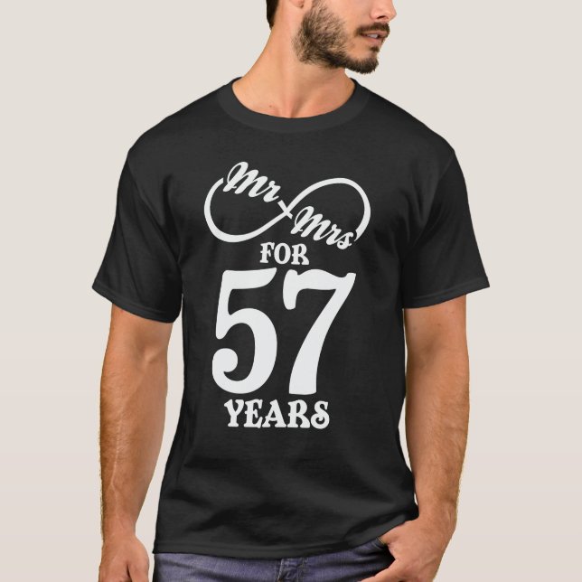 T-shirt M. & Mme For 57 Years 57th Mariage Anniversary (Devant)