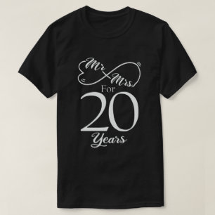 T-shirt M. & Mme Pour 20 ans 20e anniversaire de Mariage