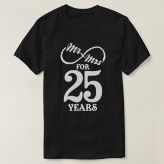 T-shirt M. & Mme Pour 25 ans 25e anniversaire de Mariage
