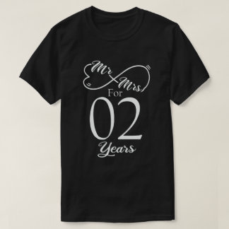 T-shirt M. & Mme Pour 2 ans 2e anniversaire de Mariage