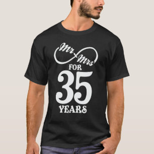 T-shirt M. & Mme Pour 35 Anniversaire du 35e Mariage