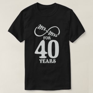 T-shirt M. & Mme Pour 40 ans 40e anniversaire de Mariage