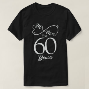 T-shirt M. & Mme Pour 60 ans 60e anniversaire de Mariage