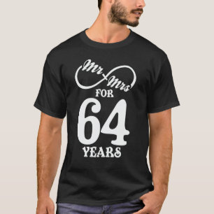 T-shirt M. & Mme Pour 64 ans 64e anniversaire de Mariage