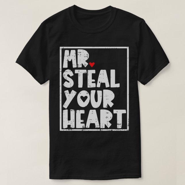 T-shirt M. Steal Your Heart Valentines Day Funny VDay Boys (Design devant)