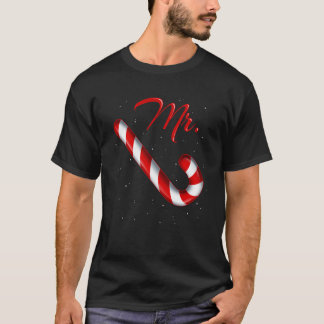 T-shirt M. Sucre de canne Mme Merry et Bright Red and Whit
