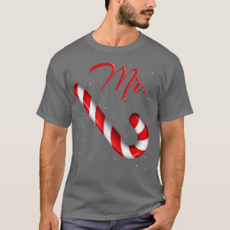 T-shirt M. Sucre de canne Mme Merry et Bright Red and Whit