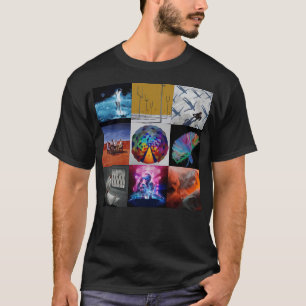 T-shirt M.U.S.E - Collage de discographie minimaliste