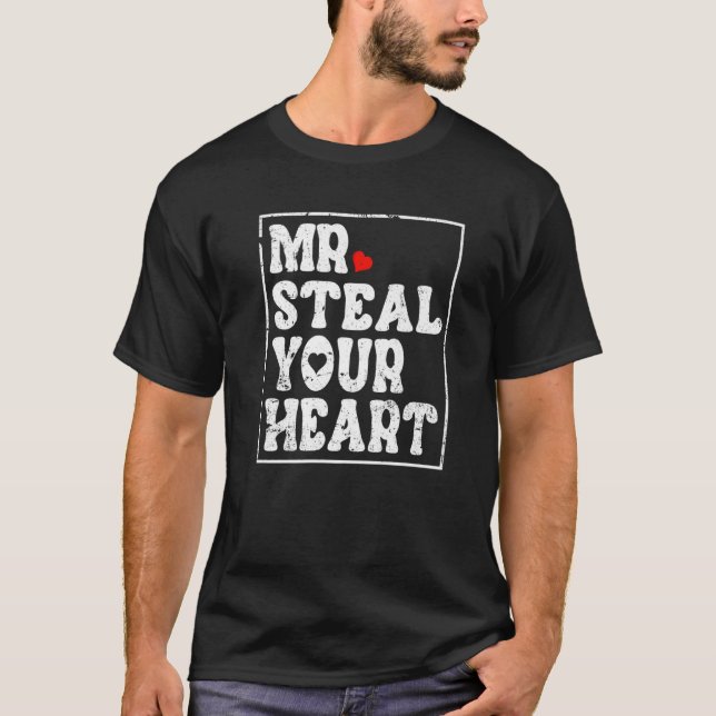 T-shirt M. Voler Votre Coeur Valentines Jour V Jour Garçon (Devant)