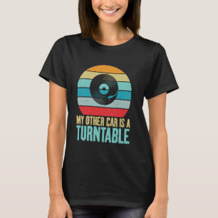 T-shirt Ma autre voiture est un tourne-disque de disques v