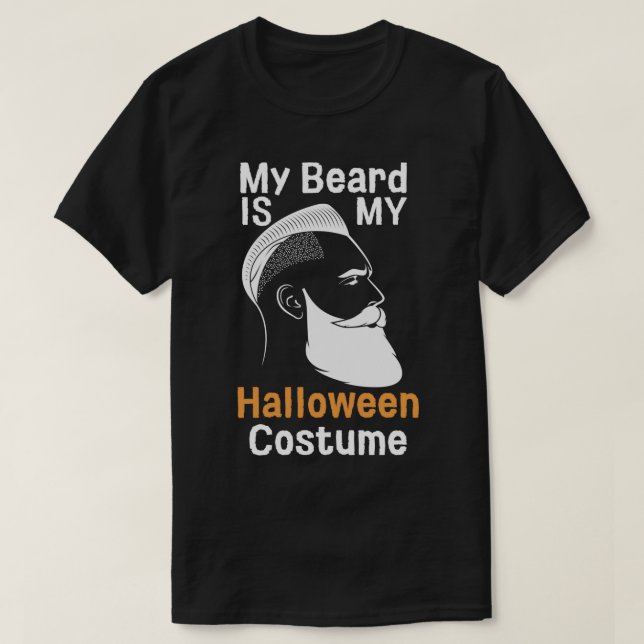T-shirt Ma Barbe Est Mon Costume D'Halloween 2 (Design devant)