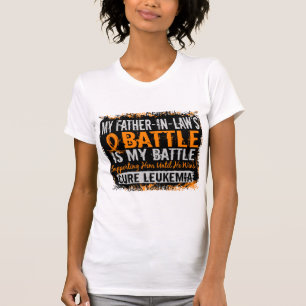 T-shirt Ma bataille beau-père de trop 2 leucémies