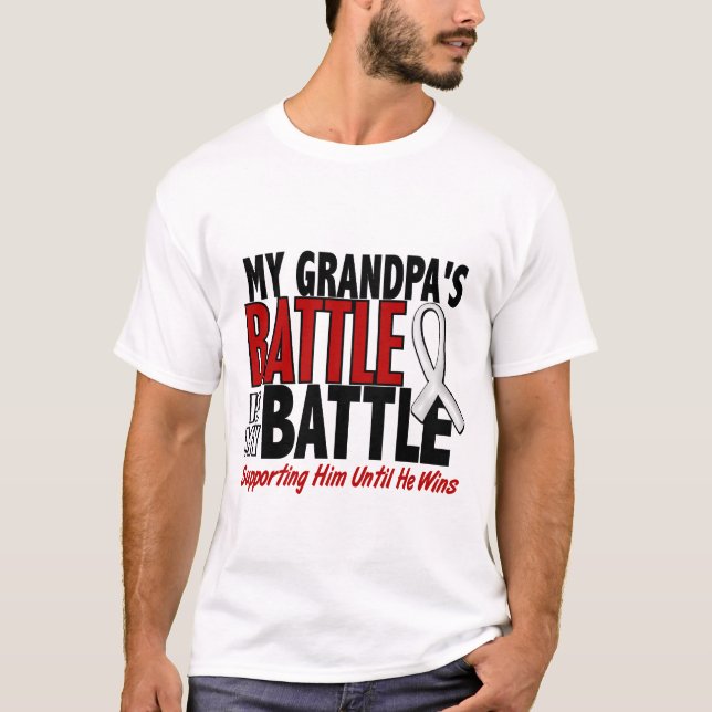 T-shirt Ma bataille trop 1 CANCER d'OS/POUMON de (Devant)