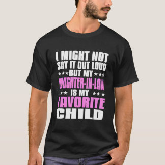 T-shirt Ma belle-fille est mon enfant préféré Paren