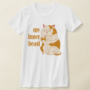 T-shirt Ma bête intérieure fainéante citation de motivatio