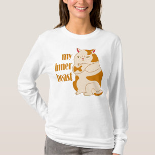 T-shirt Ma bête intérieure fainéante citation de motivatio
