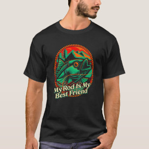 T-shirt Ma canne est mon meilleur ami introverti pêche ant