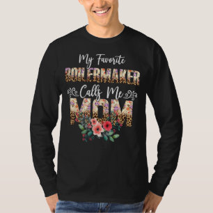 T-shirt Ma chaudière Favotite M'Appelle Maman Leopard Flor