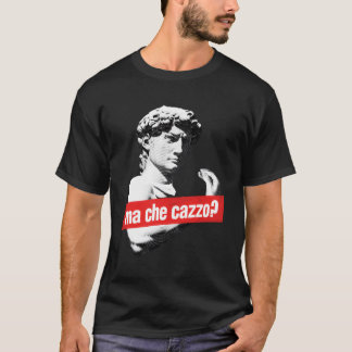 T-shirt Ma Che Cazzo David Statue Avec Gestur À Main Itali