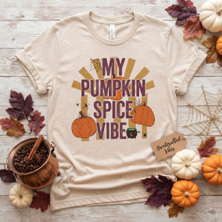 T-shirt Ma chemise de l'automne Halloween Vibe Pumpkin Spi