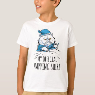T-shirt Ma chemise de sieste officielle avec chien couchan