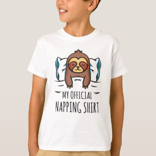 T-shirt Ma chemise de sieste officielle avec Sloth couché