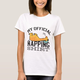 T-shirt Ma chemise de sieste officielle - Giraffe endormie