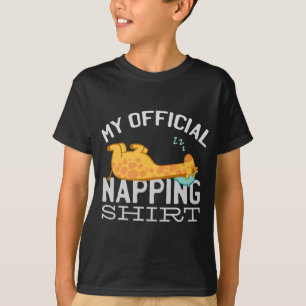 T-shirt Ma chemise de sieste officielle - Giraffe endormie