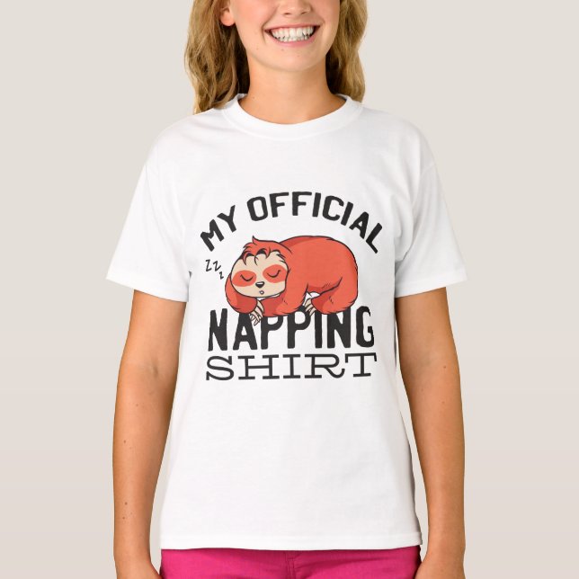 T-shirt Ma chemise de sieste officielle - Lazy sombrer Slo (Devant)