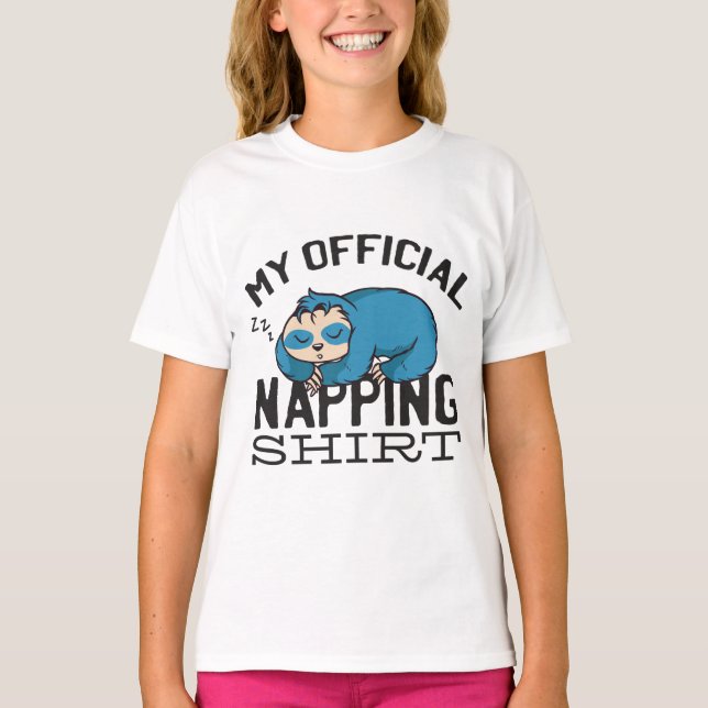 T-shirt Ma chemise de sieste officielle - Lazy sombrer Slo (Devant)