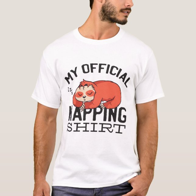 T-shirt Ma chemise de sieste officielle - Lazy sombrer Slo (Devant)