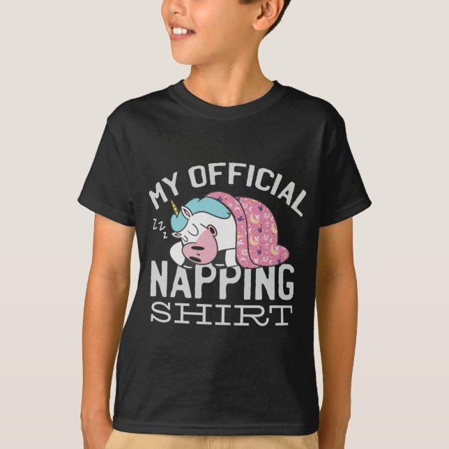 T-shirt Ma chemise de sieste officielle - Lazy sommeil Uni (Devant)