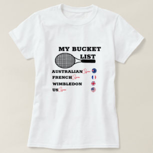 T-shirt Ma chemise Grand Slam de liste de choses à faire -