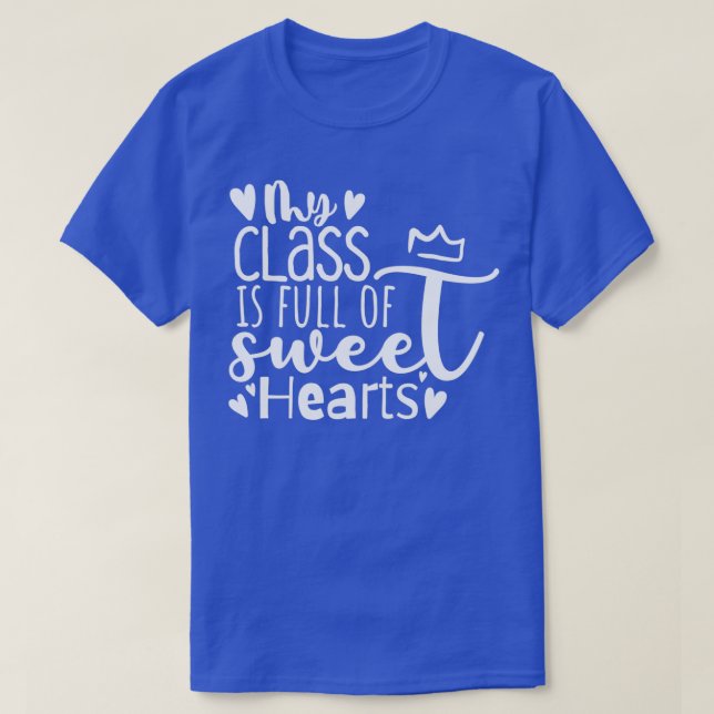 T-shirt Ma classe est pleine de coeur doux drôle classique (Design devant)